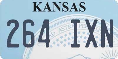 KS license plate 264IXN