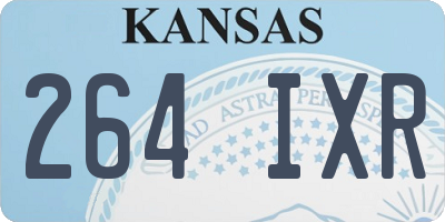 KS license plate 264IXR