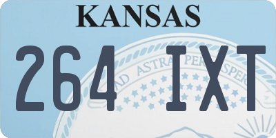 KS license plate 264IXT