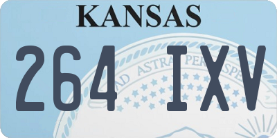KS license plate 264IXV