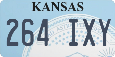 KS license plate 264IXY