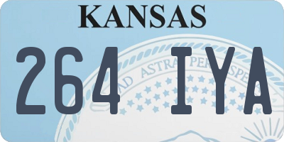 KS license plate 264IYA