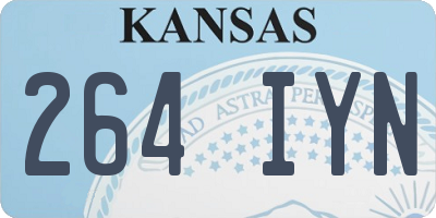 KS license plate 264IYN