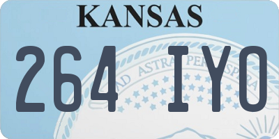 KS license plate 264IYO