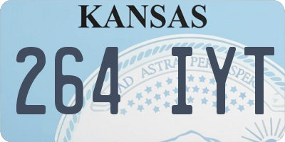 KS license plate 264IYT
