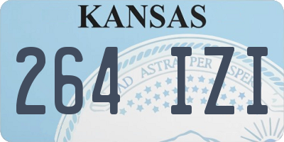 KS license plate 264IZI