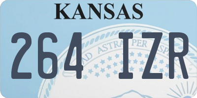 KS license plate 264IZR