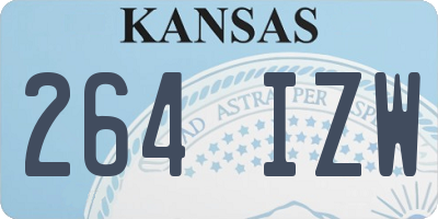 KS license plate 264IZW