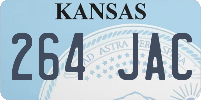 KS license plate 264JAC