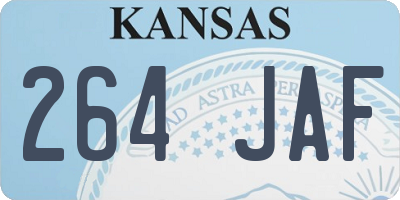 KS license plate 264JAF