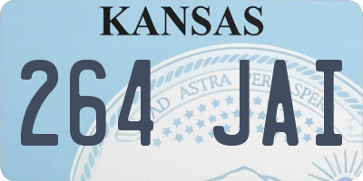 KS license plate 264JAI