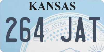 KS license plate 264JAT