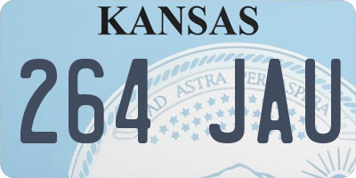 KS license plate 264JAU