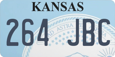 KS license plate 264JBC