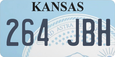 KS license plate 264JBH