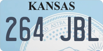 KS license plate 264JBL