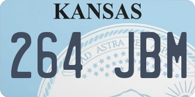 KS license plate 264JBM