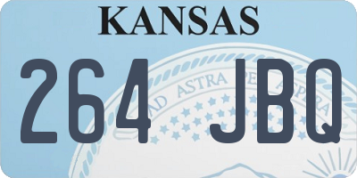 KS license plate 264JBQ