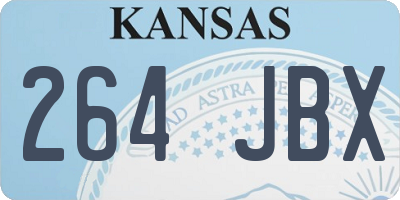 KS license plate 264JBX