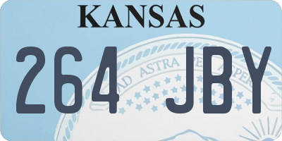 KS license plate 264JBY