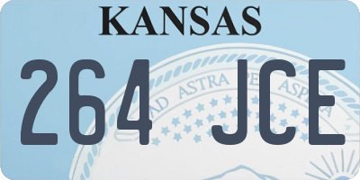 KS license plate 264JCE