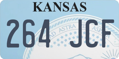 KS license plate 264JCF