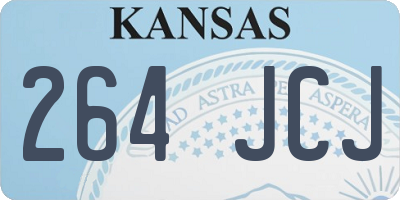 KS license plate 264JCJ