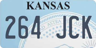 KS license plate 264JCK