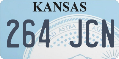 KS license plate 264JCN