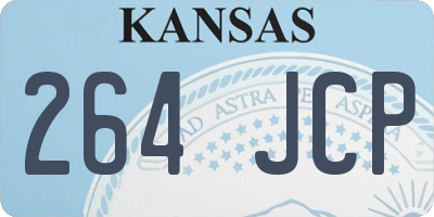 KS license plate 264JCP