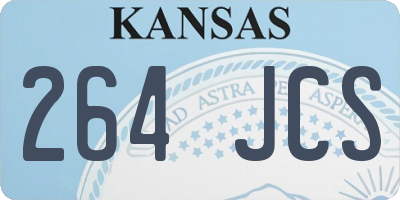 KS license plate 264JCS