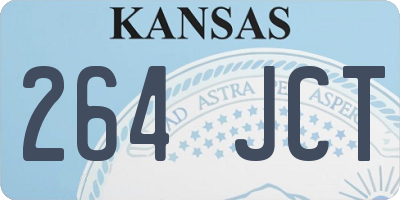 KS license plate 264JCT