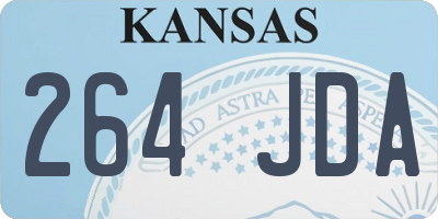 KS license plate 264JDA