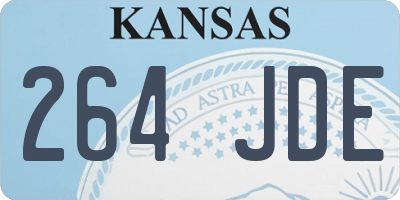 KS license plate 264JDE