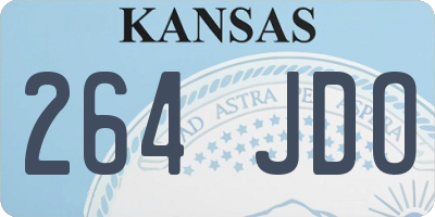 KS license plate 264JDO