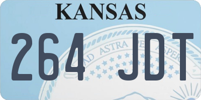 KS license plate 264JDT