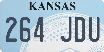 KS license plate 264JDU