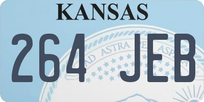 KS license plate 264JEB