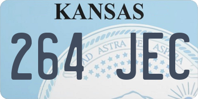 KS license plate 264JEC
