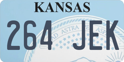 KS license plate 264JEK