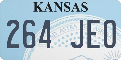 KS license plate 264JEO