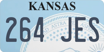 KS license plate 264JES