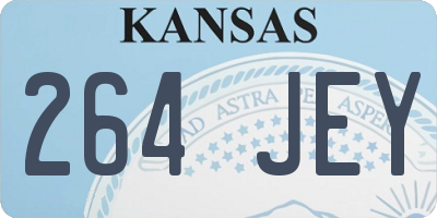 KS license plate 264JEY