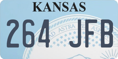 KS license plate 264JFB