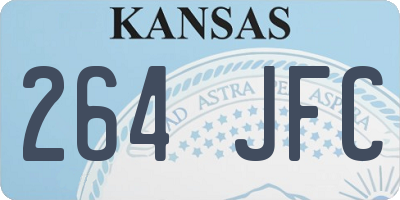 KS license plate 264JFC