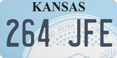 KS license plate 264JFE