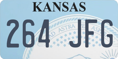 KS license plate 264JFG