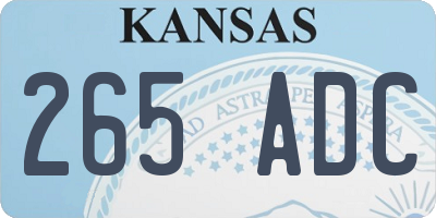 KS license plate 265ADC