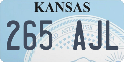 KS license plate 265AJL
