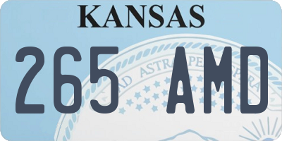 KS license plate 265AMD